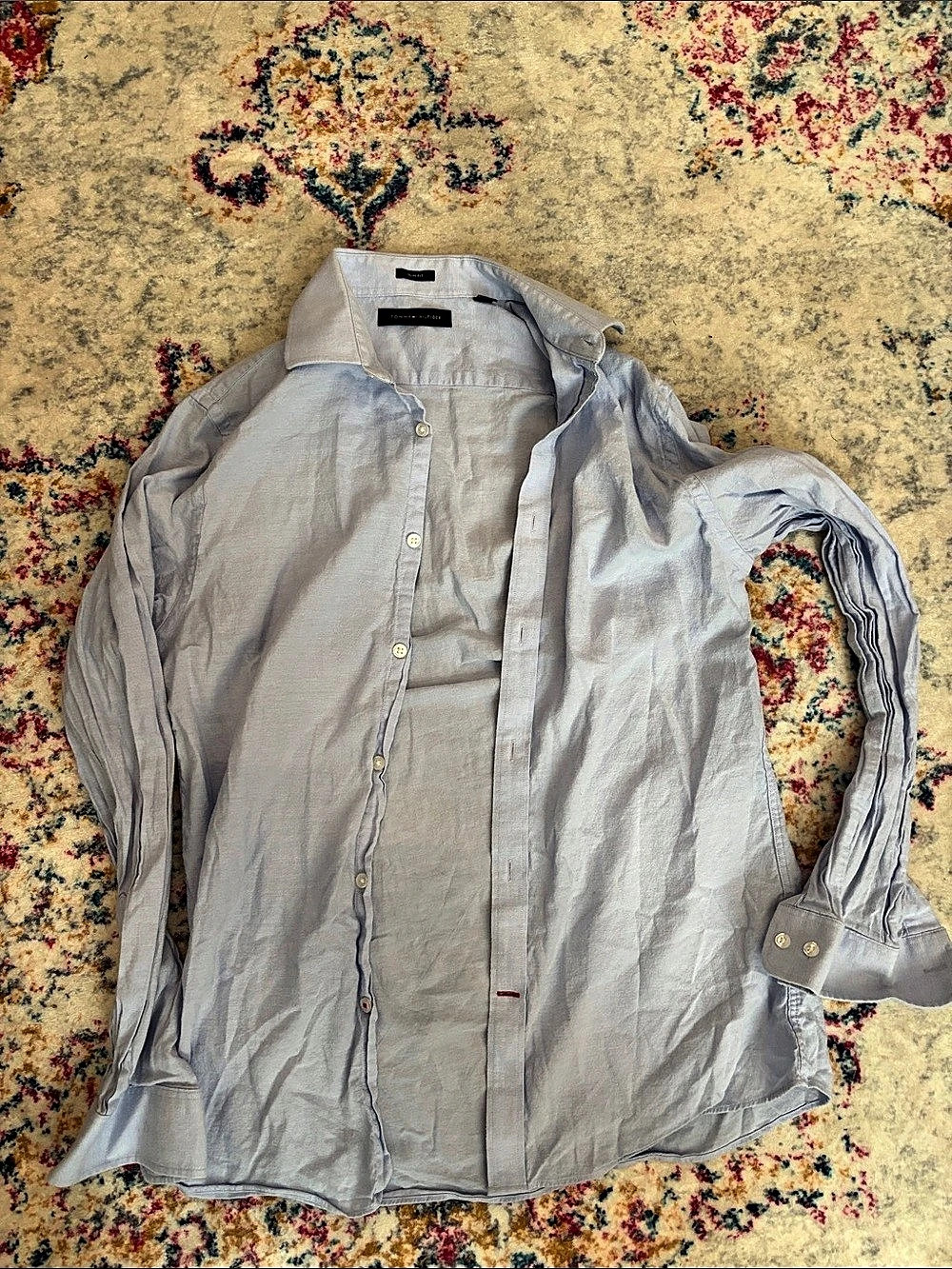 Tommy Hilfiger Slim Fit Long Sleeve Button-Down Shirt Blue size M